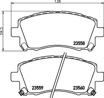 Nisshinbo NP7000 - Kit de plaquettes de frein, frein à disque cwaw.fr