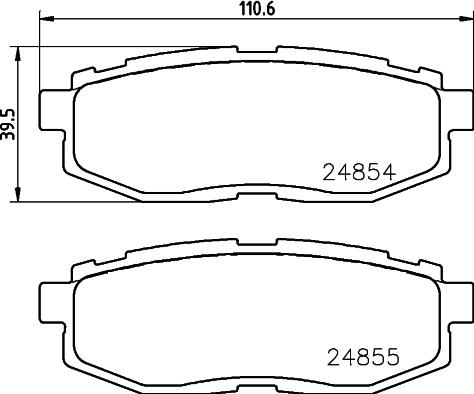 Nisshinbo NP7013 - Kit de plaquettes de frein, frein à disque cwaw.fr