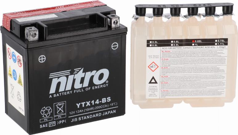 NITRO NTX14-BS - Batterie de démarrage cwaw.fr