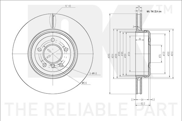 NK 341591 - Disque de frein cwaw.fr