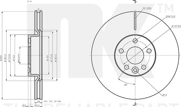 NK 314869 - Disque de frein cwaw.fr