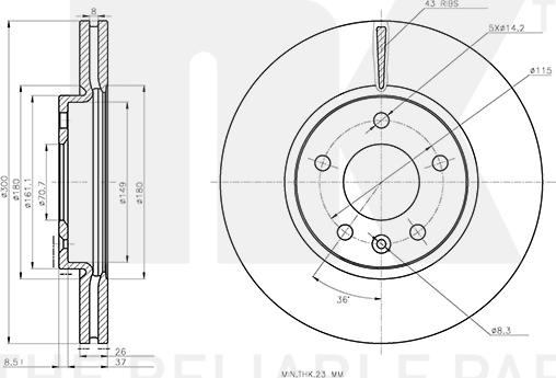 NK 313685 - Disque de frein cwaw.fr