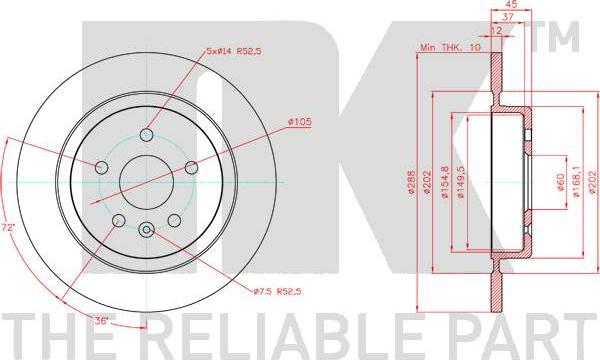 NK 313682 - Disque de frein cwaw.fr