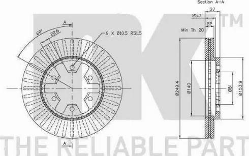 NK 890006 - Contact d'avertissement, usure des plaquettes de frein cwaw.fr