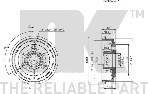 NK 251901 - Tambour de frein cwaw.fr