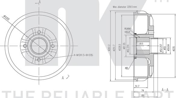 NK 253934 - Tambour de frein cwaw.fr