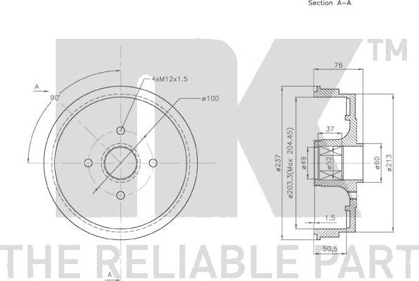 NK 253931 - Tambour de frein cwaw.fr