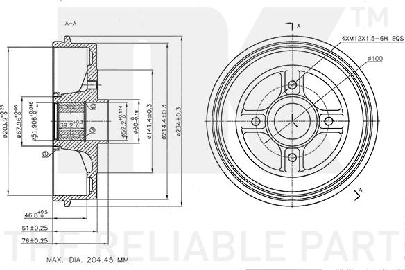 NK 253929 - Tambour de frein cwaw.fr