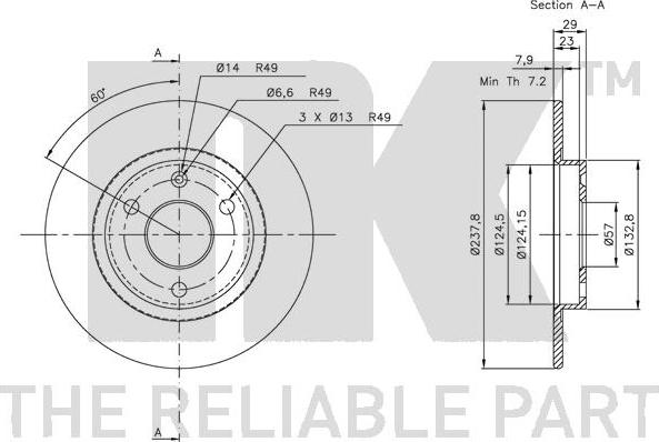 NK 209917 - Disque de frein cwaw.fr