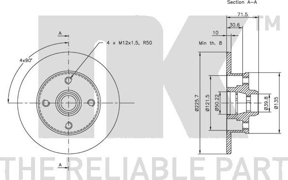 NK 319935 - Disque de frein cwaw.fr