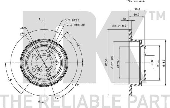 NK 204404 - Disque de frein cwaw.fr