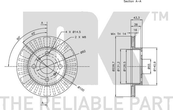 NK 204566 - Disque de frein cwaw.fr