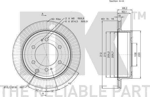 NK 2045101 - Disque de frein cwaw.fr