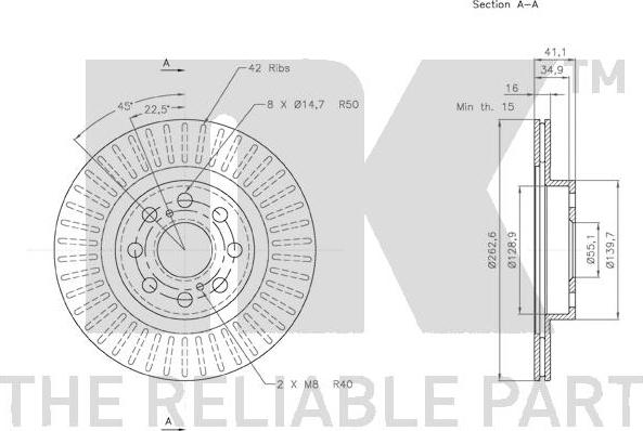 NK 2045110 - Disque de frein cwaw.fr