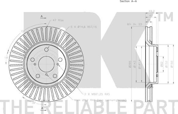 NK 2045122 - Disque de frein cwaw.fr