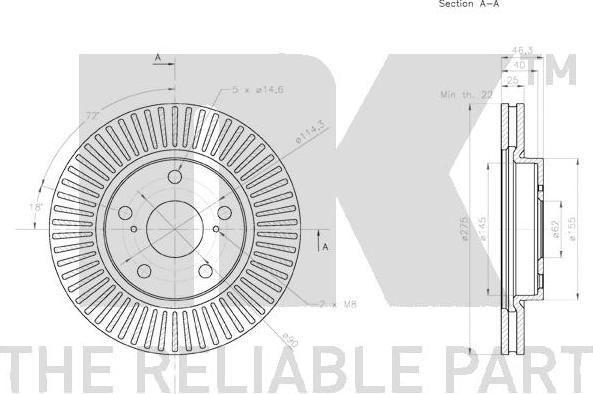 NK 3145173 - Disque de frein cwaw.fr