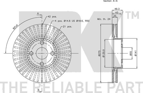 NK 314580 - Disque de frein cwaw.fr