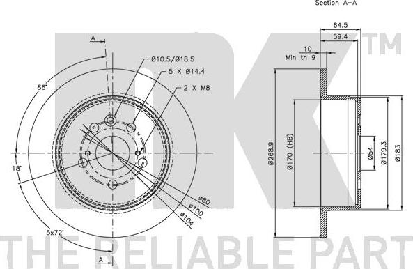 NK 204533 - Disque de frein cwaw.fr