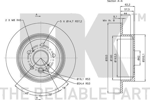 NK 204574 - Disque de frein cwaw.fr