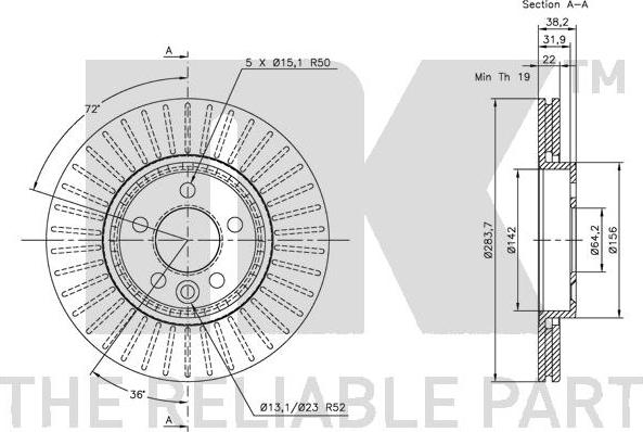 NK 204013 - Disque de frein cwaw.fr