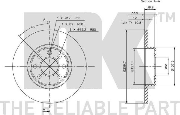 NK 204823 - Disque de frein cwaw.fr