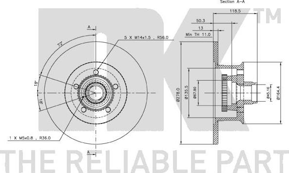 NK 2047117 - Disque de frein cwaw.fr