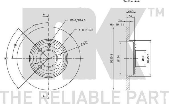 NK 314728 - Disque de frein cwaw.fr