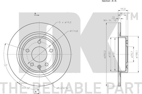 NK 315016 - Disque de frein cwaw.fr