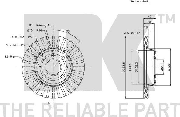 NK 205106 - Disque de frein cwaw.fr