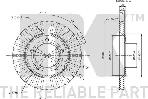 NK 205210 - Disque de frein cwaw.fr