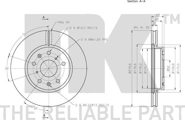 NK 315218 - Disque de frein cwaw.fr