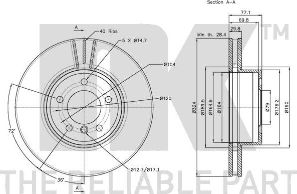 NK 311563 - Disque de frein cwaw.fr