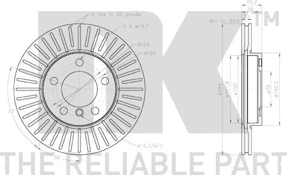 NK 2015113 - Disque de frein cwaw.fr