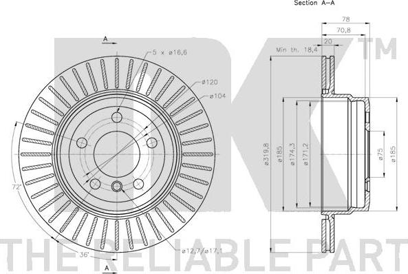 NK 201583 - Disque de frein cwaw.fr