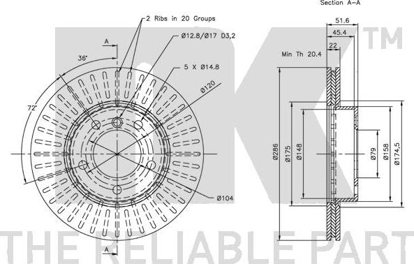 NK 311521 - Disque de frein cwaw.fr