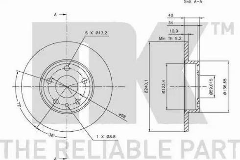 NK 311020 - Disque de frein cwaw.fr