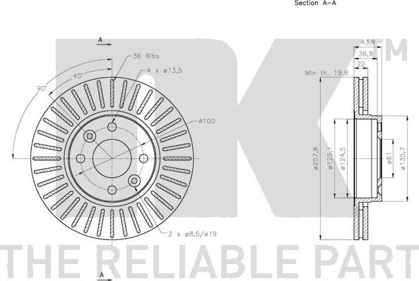 NK 313992 - Disque de frein cwaw.fr