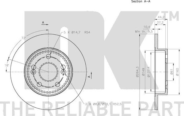 NK 203951 - Disque de frein cwaw.fr