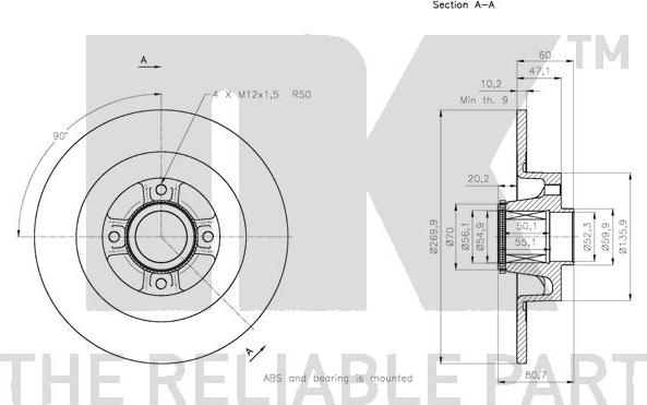 NK 203965 - Disque de frein cwaw.fr