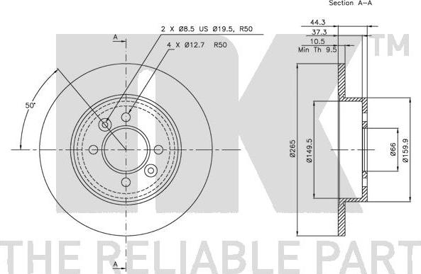 NK 203914 - Disque de frein cwaw.fr