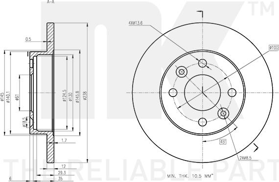 NK 203938 - Disque de frein cwaw.fr