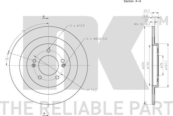 NK 313444 - Disque de frein cwaw.fr