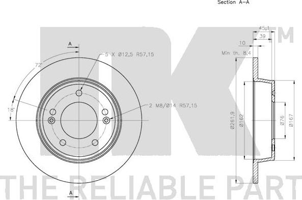 NK 203446 - Disque de frein cwaw.fr