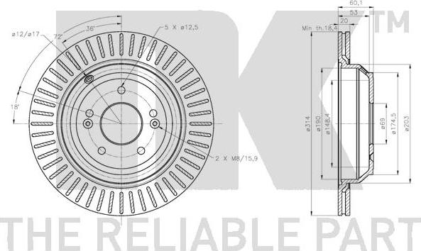 NK 203454 - Disque de frein cwaw.fr