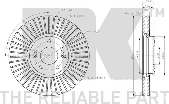 NK 203450 - Disque de frein cwaw.fr