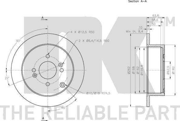 NK 203430 - Disque de frein cwaw.fr