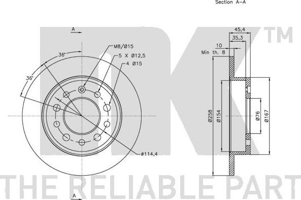 NK 313426 - Disque de frein cwaw.fr