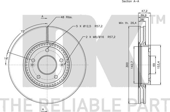 NK 203422 - Disque de frein cwaw.fr