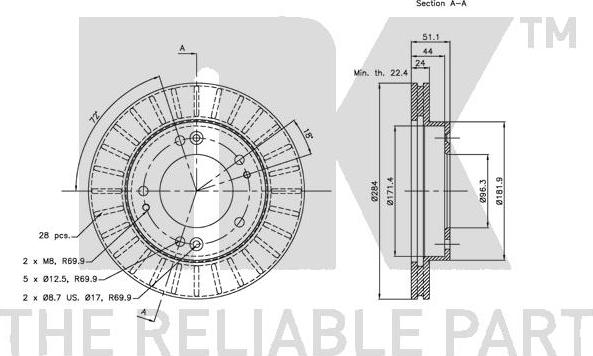 NK 203509 - Disque de frein cwaw.fr