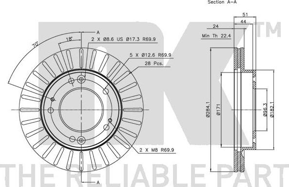 NK 203504 - Disque de frein cwaw.fr